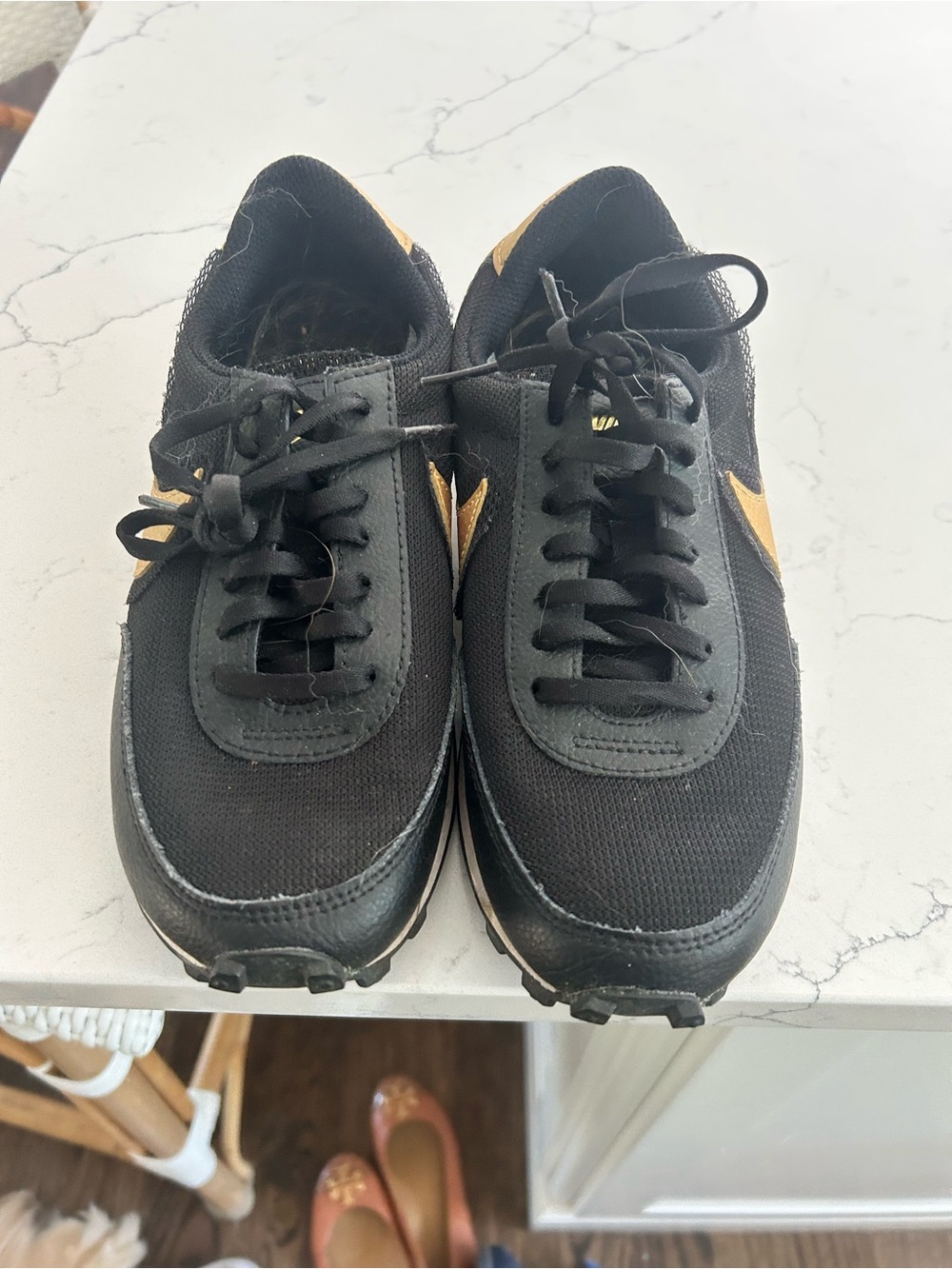 Nike Black Sneakers with Gold Swoosh - Men’s Casual Trainers